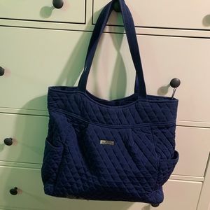 Vera Bradley navy blue tote
